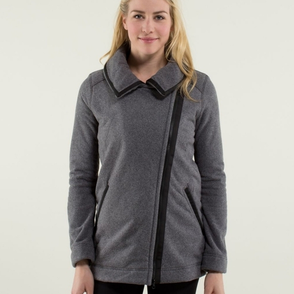 Lululemon Moto Jacket Ambient Gray Black - Picture 1 of 14